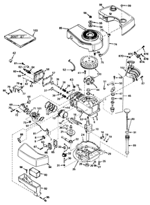Engine Tecumseh Model No. Tnt 100-10049a (Model No. 20562) Diagram and Parts List for 20562 7000001 - 7999999 Toro Lawn Mower