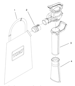 Pages With A Single Line Title Diagram and Parts List for 51587 89000001 - 89999999 Toro Leaf Blower / Vacuum