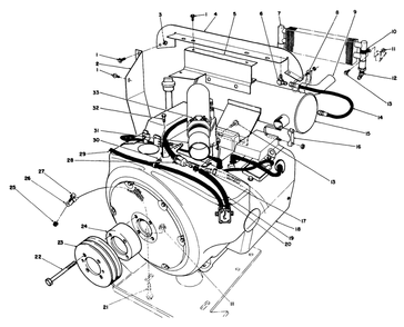 Engine Assembly Diagram and Parts List for 30798 0000001 - 0999999 Toro Lawn Tractor