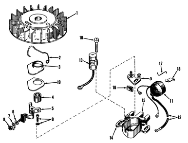 Magneto No. 610794 Diagram and Parts List for 62837 4000001 - 4999999 Toro Chipper Shredder