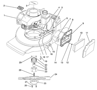 Engine Assembly (Model No. 20911b) Diagram and Parts List for 20916B 1000001 - 1999999 Toro Lawn Mower