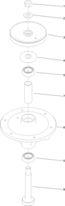 Spindle Assembly No. 117-7638 Diagram and Parts List for 74540TE 413000000 - 417999999 Toro Lawn Tractor