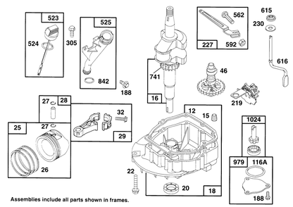 Engine Gts 150 Diagram and Parts List for 22151 5900001 - 5999999 Toro Lawn Mower