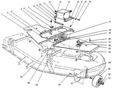 Covers, Gear Box And Gauge Wheel Assembly Diagram and Parts List for 30652 590001 - 599999 Toro Lawn Mower