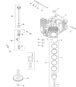Crankcase Assembly Diagram and Parts List for 74923TE (290000001-290999999)(2009) Toro Lawn Mower