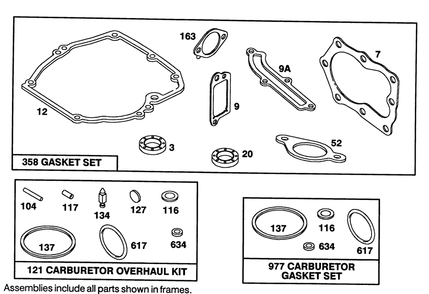 Engine Briggs & Stratton Model 122702-3171-01 Diagram and Parts List for 16401 39000001 - 39999999 Toro Lawn Mower