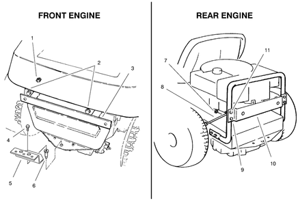 Mounting Hardware Diagram and Parts List for 79086 6900001 - 6999999 Toro Lawn Tractor Accessories