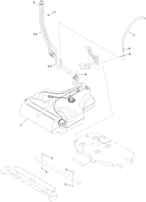 Fuel System Assembly Diagram and Parts List for 74906 403247600-404319999 Toro Lawn Mower