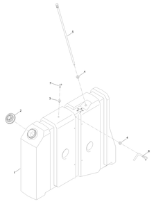 Fuel Tank Assembly No. 136-1572 Diagram and Parts List for 23803 400000000 - 999999999 Toro Lawn Tractor Accessories