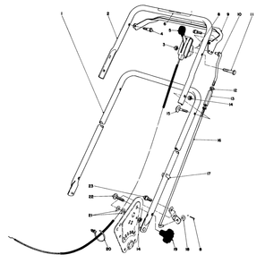 Handle Assembly (Model No. 16940) Diagram and Parts List for 16930 0000001 - 0999999 Toro Lawn Mower