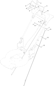 Upper Handle Assembly Diagram and Parts List for 21772 400000000 - 409999999 Toro Lawn Mower