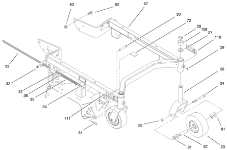 Carrier Frame Diagram and Parts List for 30149 990001 - 999999 Toro Lawn Mower