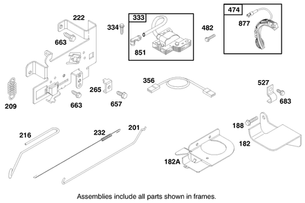 Engine Briggs & Stratton Model Diagram and Parts List for 70084 8900001 - 8999999 Toro Lawn Tractor