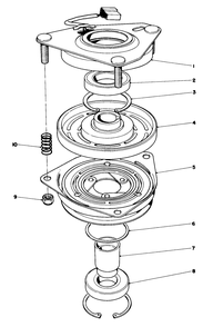 Clutch Assembly No. 44-0770 Diagram and Parts List for 57357 3000001 - 3999999 Toro Lawn Tractor