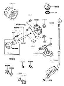 Lubrication Equipment Diagram and Parts List for 74214 (210000001-210999999)(2001) Toro Lawn Mower