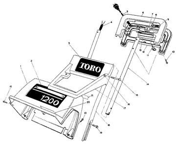 Part Location Diagram of 64-9040 Toro Handle-Middle