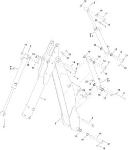 Boom Assembly Diagram and Parts List for 23106 321000001 - 321999999 Toro Lawn Tractor Accessories