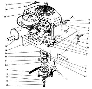 Engine Assembly Diagram and Parts List for 30180 200001 - 299999 Toro Lawn Tractor Accessories