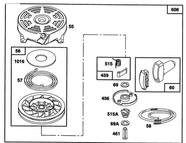 Engine Briggs & Stratton Model 122702-0182-01 Diagram and Parts List for 20902B 3900001 - 3999999 Toro Lawn Mower