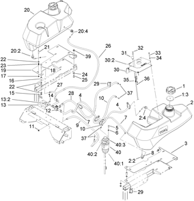 Part Location Diagram of 99-3185 Toro Hose-Fuel