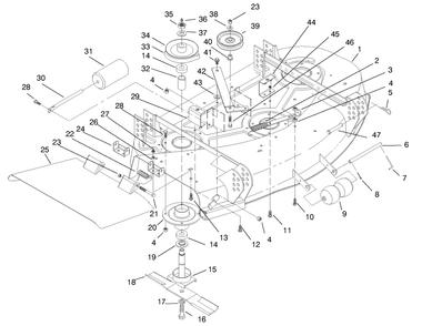 Part Location Diagram of 57-6970-03 Toro Grass Deflector