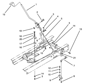 Shift Assembly Diagram and Parts List for 71200 5900001 - 5910000 Toro Lawn Tractor