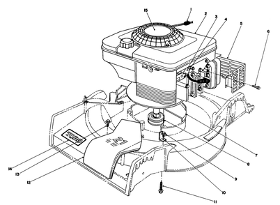 Engine Assembly Diagram and Parts List for 16404 1000001 - 1999999 Toro Lawn Mower