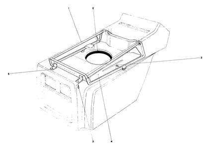 Hood Duct Assembly Diagram and Parts List for 57356 9000001 - 9999999 Toro Lawn Tractor
