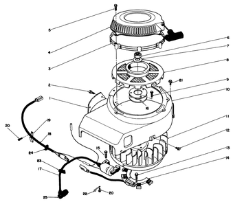 Recoil And Flywheel Assembly Diagram and Parts List for 30112 8000001 - 8999999 Toro Lawn Tractor Accessories