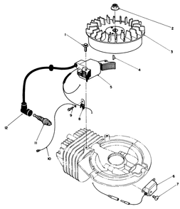Flywheel & Magneto Assembly Diagram and Parts List for 38180 9000001 - 9999999 Toro Snow Blower