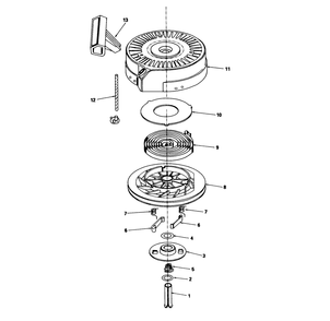 Rewind Starter No. 590621 Diagram and Parts List for 16575C 8000001 - 8999999 Toro Lawn Mower