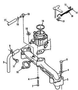 Intake Manifold Diagram and Parts List for 41-20OE03 2000001 - 2999999 Toro Lawn Tractor