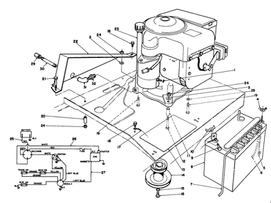 Engine Assembly Diagram and Parts List for 56132 2000001 - 2999999 Toro Lawn Tractor