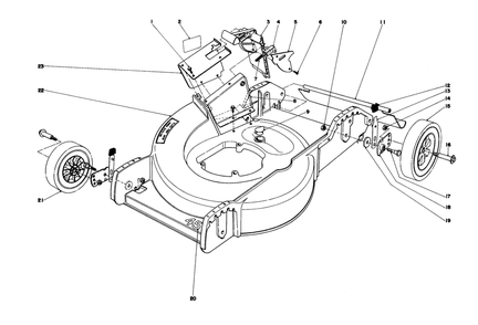 Housing Assembly Diagram and Parts List for 20758 0000001 - 0999999 Toro Lawn Mower
