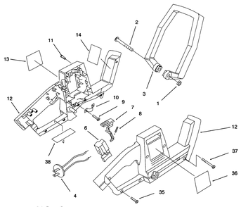 Housing And Handle Assembly Diagram and Parts List for 51807 790000001 - 799999999 Toro Trimmer