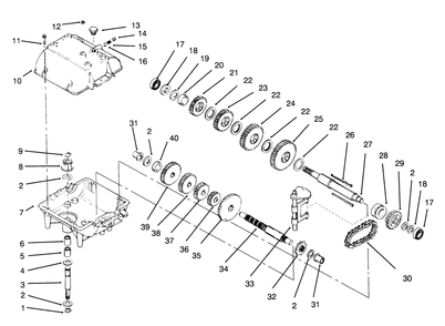 Peerless Transmission Model No. 700-039 Diagram and Parts List for 30180 590001 - 599999 Toro Lawn Tractor Accessories