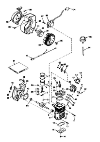 Engine Tecumseh Model No. Ah-600 Type 1622 Diagram and Parts List for 38165 5000001 - 5010000 Toro Snow Blower