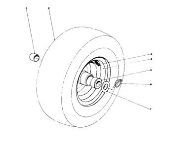Wheel Assembly Diagram and Parts List for 38160 9000001 - 9999999 Toro Snow Blower