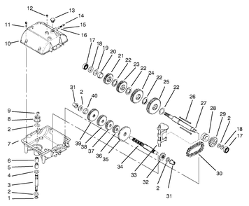 Peerless Transmission Model No. 700-039 Diagram and Parts List for 30159 790001 - 795100 Toro Lawn Tractor Accessories