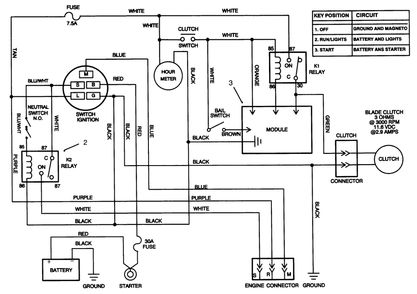 Electric Schematic Diagram and Parts List for 30191 690372 - 699999 Toro Lawn Tractor Accessories