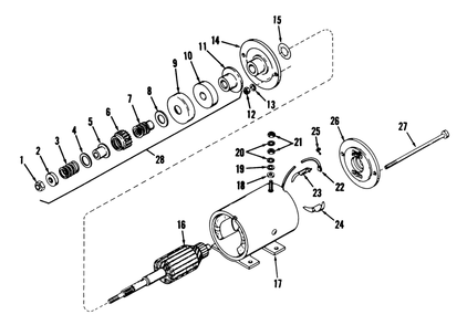 Starter Motor No. 29965 Assembly 935e Diagram and Parts List for 55050 9000001 - 9999999 Toro Lawn Tractor