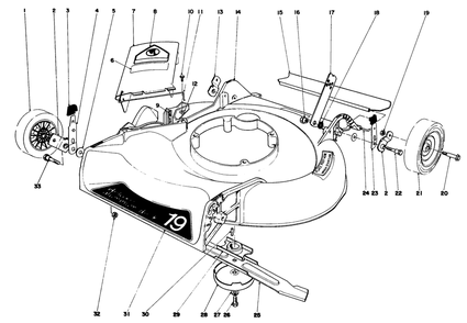 Housing Assembly Diagram and Parts List for 16300 2000001 - 2999999 Toro Lawn Mower