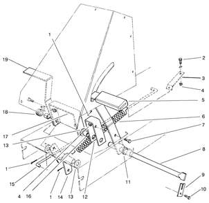 Brake & Clutch Assembly Diagram and Parts List for 70171 9900001 - 9999999 Toro Lawn Tractor