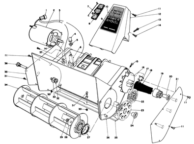 Rotor Housing Assembly Diagram and Parts List for 38325 2000001 - 2999999 Toro Snow Blower