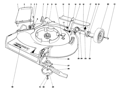 Housing Assembly Model 16390 Diagram and Parts List for 16360 9000001 - 9999999 Toro Lawn Mower