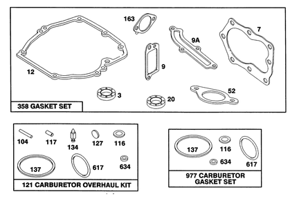 Engine Briggs & Stratton Model 124702-3115-01 Diagram and Parts List for 20214 2000001 - 2999999 Toro Lawn Mower