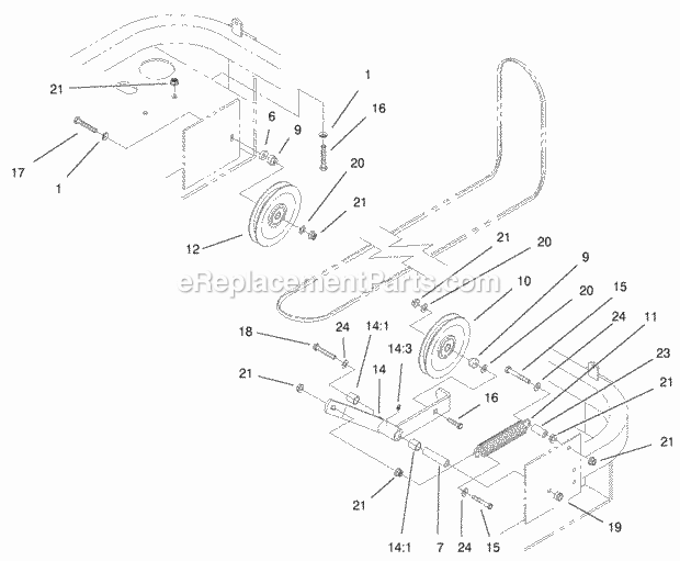 Idler Assembly Diagram and Parts List for 74219 200000001-200999999 Toro Lawn Mower
