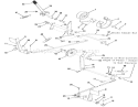 Clutch, Brake And Speed Control Linkage Diagram and Parts List for A1-114202 1983 Toro Lawn Tractor