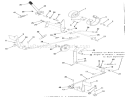 Clutch, Brake And Speed Control Linkage Diagram and Parts List for A1-11B801 1984 Toro Lawn Tractor
