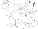 Lift Linkage Diagram and Parts List for A1-164201 1982 Toro Lawn Tractor